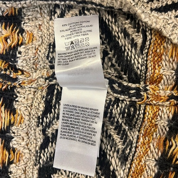 Lucky Brand BoHo Southwestern Aztec Textured, Open Front Cardigan-Pockets, Sz S. - Picture 10 of 13